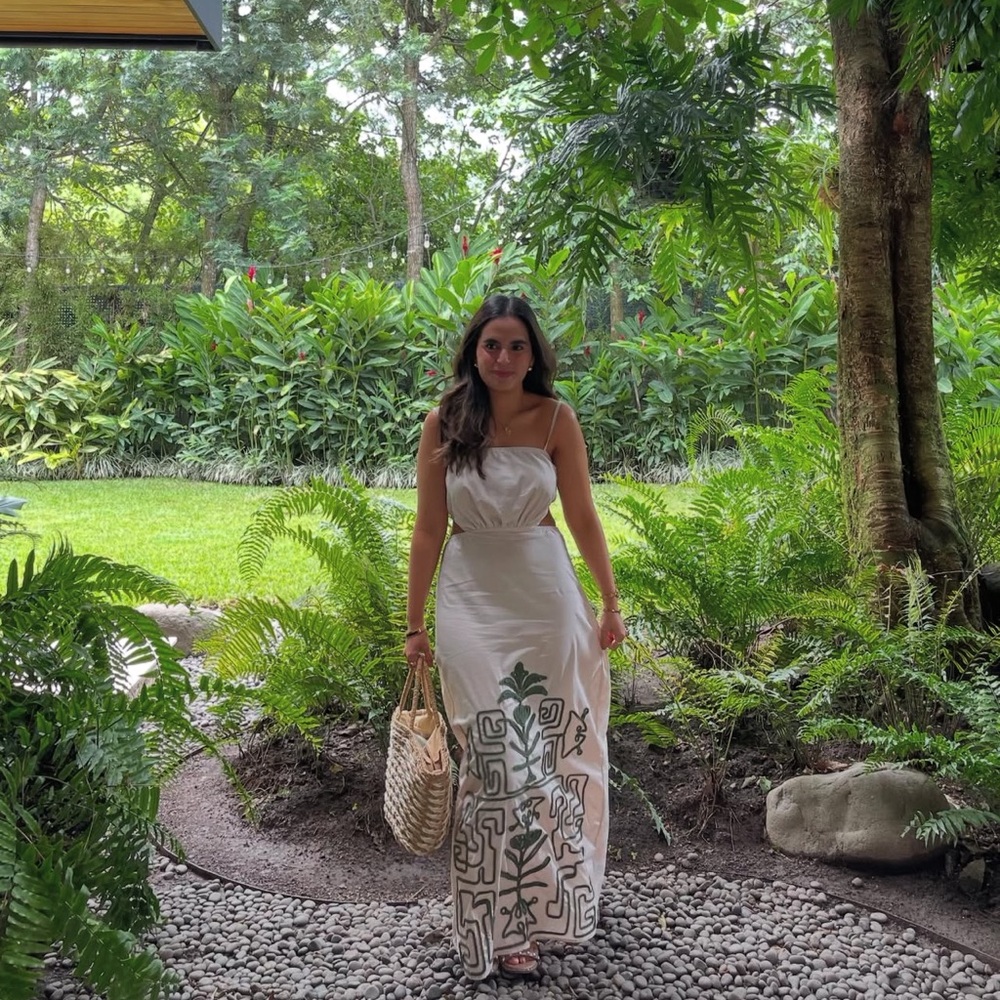 Elegant Cream Maxi Dress